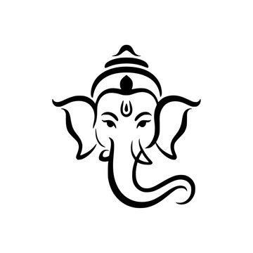 lord ganesha line art drawing, god ganesh picture, god ganesh vector image, ganesha ji vector art
