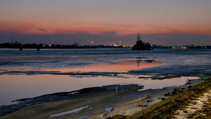 zachód słońca na Wyspie Sobieszewskiej © Krzysztof