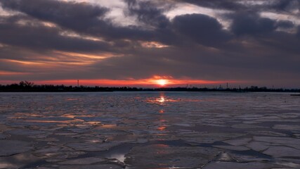 zachód słońca na Wyspie Sobieszewskiej © Krzysztof