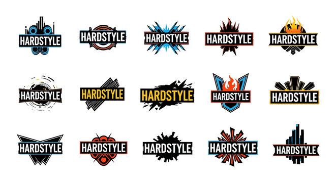 Collection of Hardstyle Music Logos and Graphics.