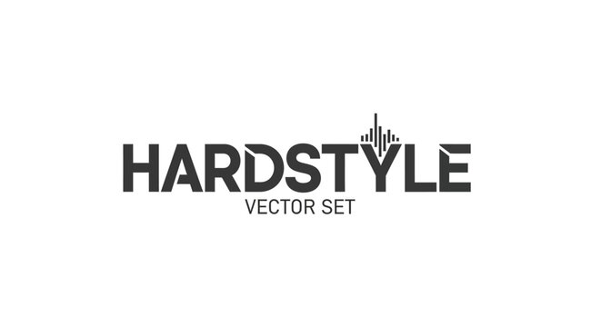 Hardstyle Vector Set Graphic Design Element.