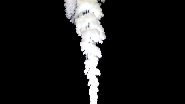 White smoke material on black background