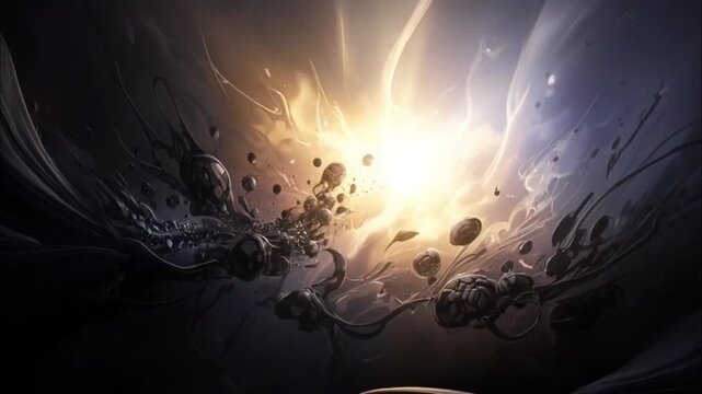 Cosmic Explosion in Dark Space.