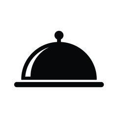 Fototapeta premium Black Food Cloche Icon