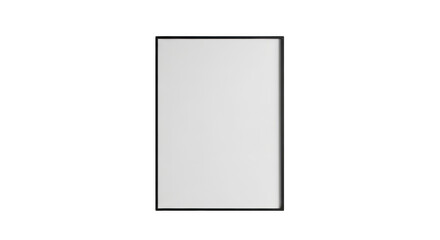 Fototapeta premium A plain, empty grey square frame with subtle borders isolated on transparent background,png