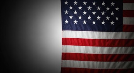 Fototapeta premium Memorial day tribute honoring fallen heroes with american flag