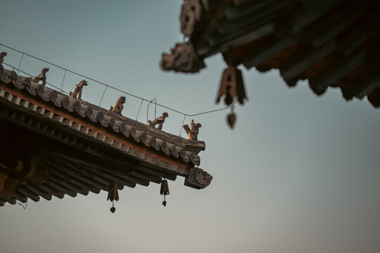 Ancient Architectur in Huayan Temple, Datong, Shanxi, China, Liao Dynasty. 