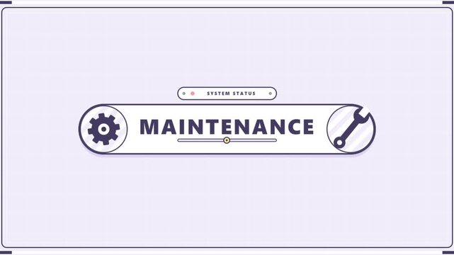 System Maintenance Status Displayed with Gear and Wrench Icons.