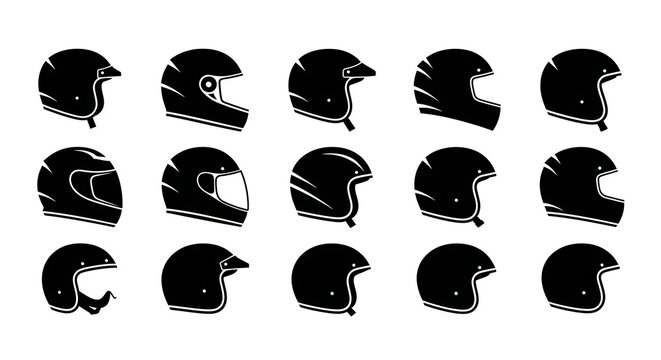 Motorcycle Helmets Collection - Safety and Style in Black.