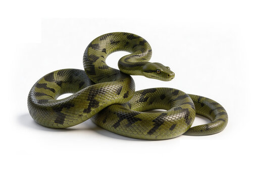 snake on white background
