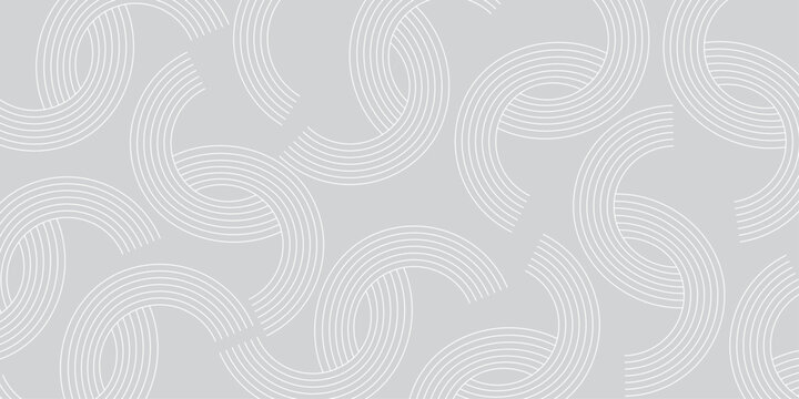 Abstract grey, white background with light circle. abstract circles stoke shape with futuristic concept background. modern pattern type circle presentation graphic banner pattern background template.