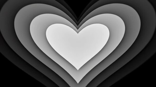 Abstract heart tunnel background with gradient layers