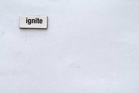 The word ignite on a white background