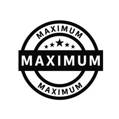 Fototapeta premium Illustration of vector maximum stamp logo with stars