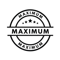 Fototapeta premium Illustration of vector maximum stamp seal logo design