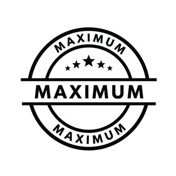 Illustration of vector maximum stamp seal logo design