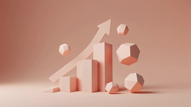 Abstract geometric shapes on a minimalist gradient background