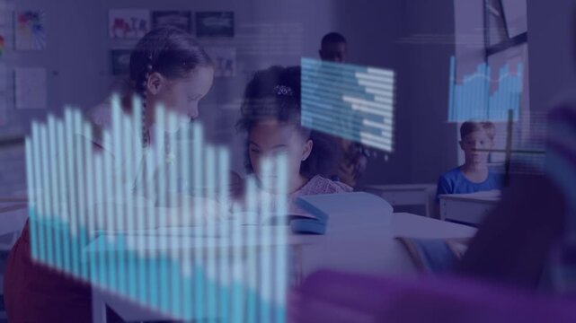 Animation of graphs over diverse schoolchildren and teacher