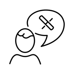 Obraz premium Smoking ban icon. Healthcare and tobacco control line symbol. Black and white.