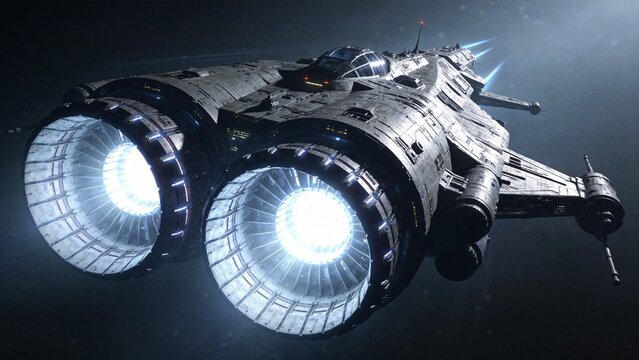 Spacecraft in outer space