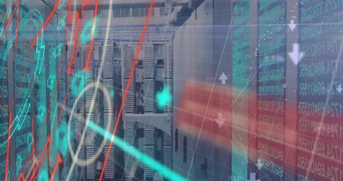 Animation of financial data processing over office