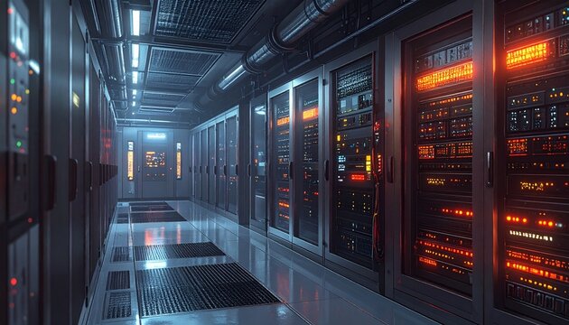 Server Room - A Glimpse into the Heart of Data.