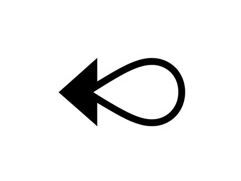 Black arrow loop symbol pointing to the left