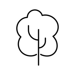 Obraz premium Forest nature icon. Environment and forest line symbol. Black and white.
