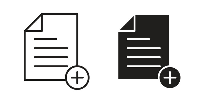 Add document icons vector design template simple and clean