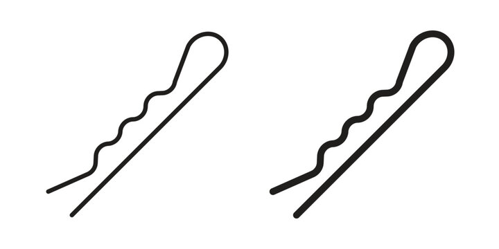 Bobby pin icons vector design template simple and clean