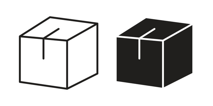Boxes icons vector design template simple and clean