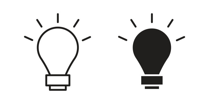 Bulb icons vector design template simple and clean