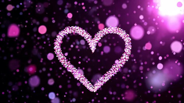 Heart-shaped particle romantic background material
