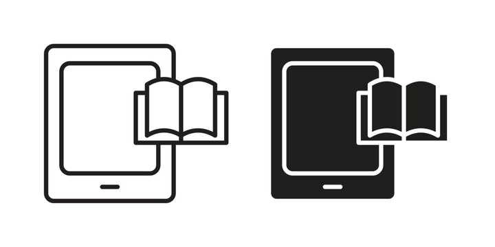 Ebook icons vector design template simple and clean