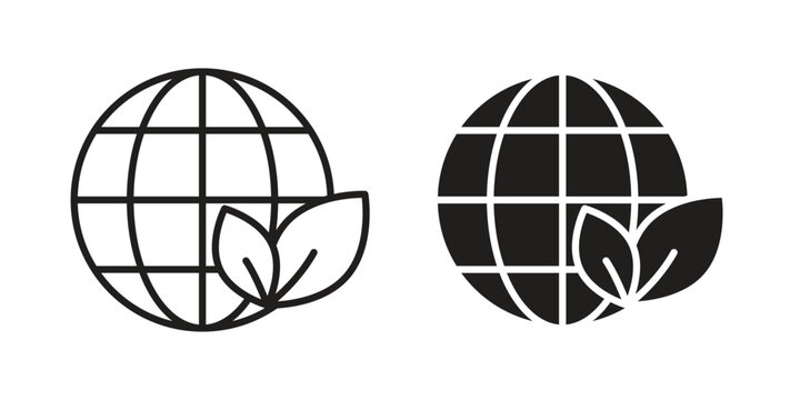 Environment icons vector design template simple and clean