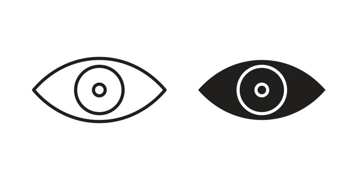 Eye icons vector design template simple and clean
