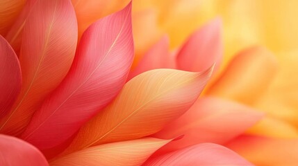 Obraz premium Colorful leaves in shades of pink and orange gently sway igniting the space with warmth