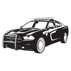 High Speed Police Car Symbol illustration concept design set collection © MdImran