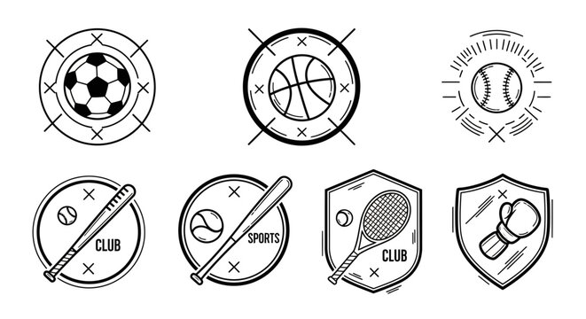 Sports Logos and Badges Collection.