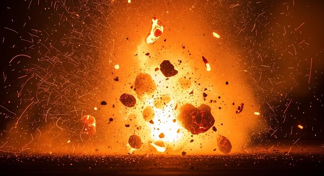 Explosive Force - A Fiery Burst of Energy and Destruction.