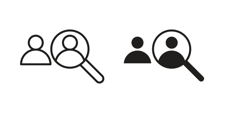 Job candidate icons vector design template simple and clean