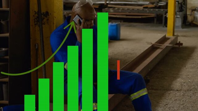 Animation of colourful puzzle pieces over kids friends using electronic devices