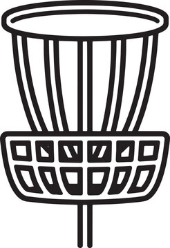 Frisbee golf target basket metal cage structure outdoor recreational equipment