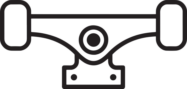 Skateboard truck component illustration for graphic design use