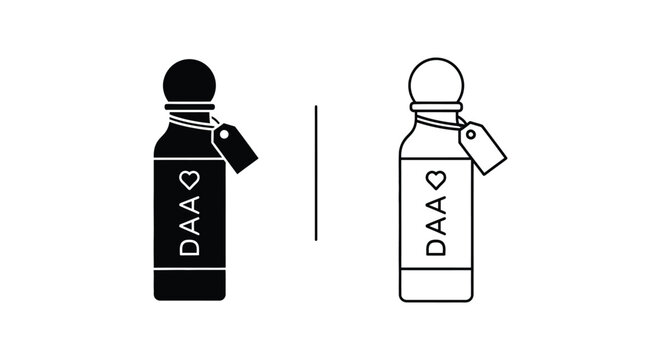 Black and white bottle design comparison daa Vector