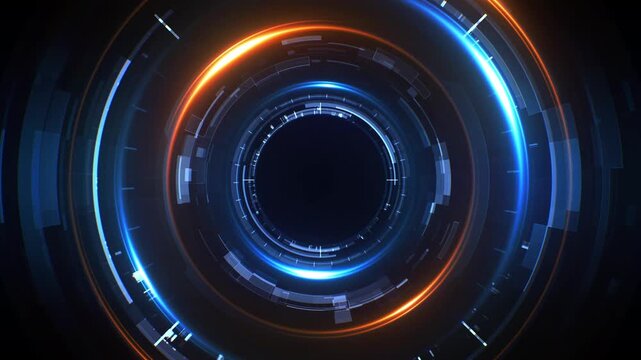 Abstract animated technology interface