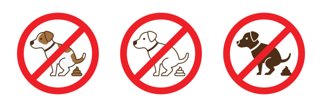 No dog poop allowed icon symbol