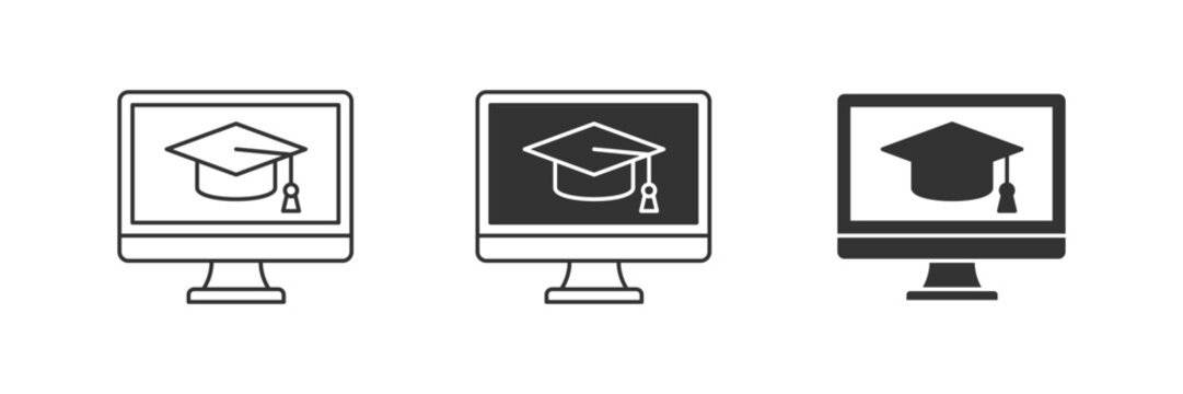Online education icon symbol