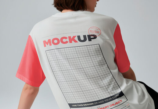 Back Woman Tshirt Mockup