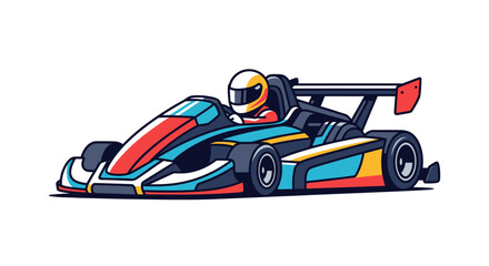 Racing Driver in Speed Car. © Agatha